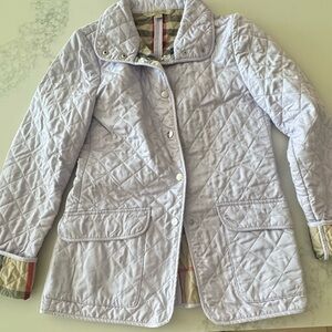 Burberry Light Lavender Quilted Puffer Jacket